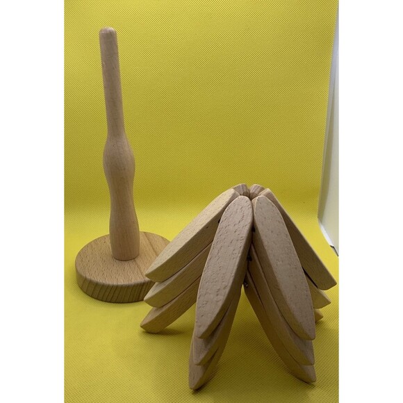 Wood Tree Coaster Set Reusable Wooden Coaster Hot Pad Trivet Solid Oak New - Picture 3 of 4